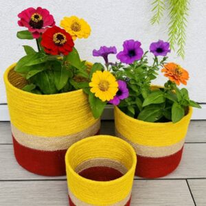 Woven planter set
