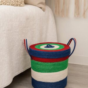 Woven laundry basket