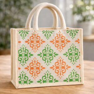 Handmade jute tote bag