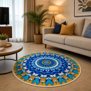Mandala abstract round rug